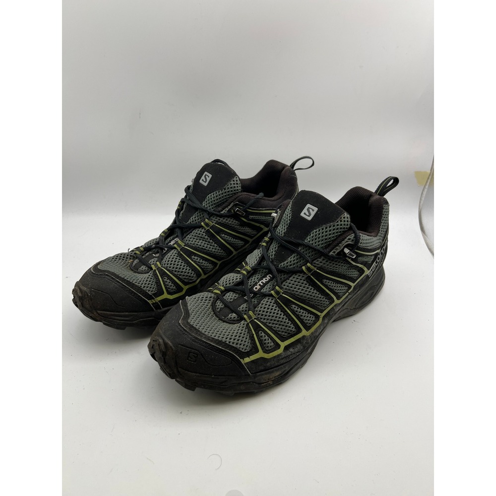 Salomon X-Ultra Mens Trail Running Shoes Grey Green 371671 Size 10.5 Hiking